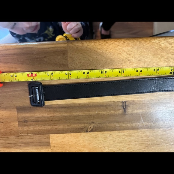 Christian Dior black leather waist belt